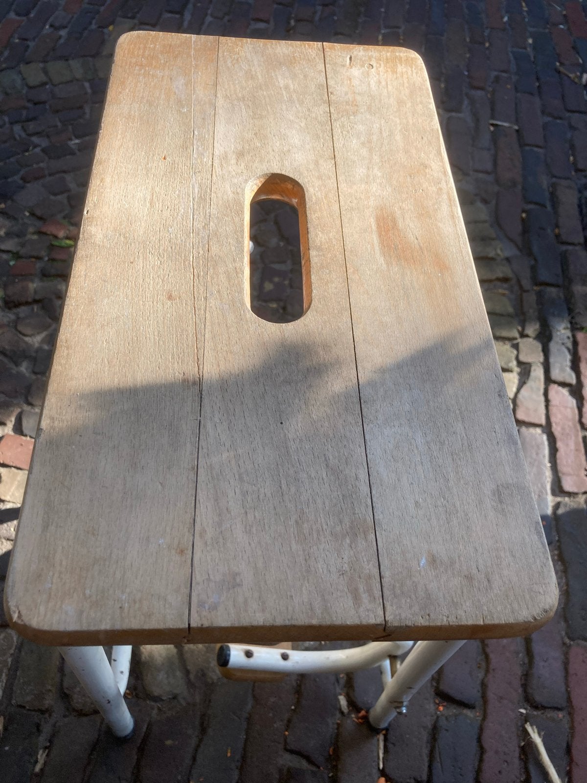 Vintage inklapbaar keukentrapje, Ophalen
