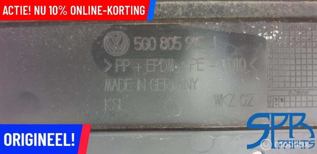 GOLF 7.5 FACELIFT LIP SPOILER Bumperspoiler '17-> 5G0805915J, Volkswagen, Nieuw, Ophalen of Verzenden, Volkswagen
