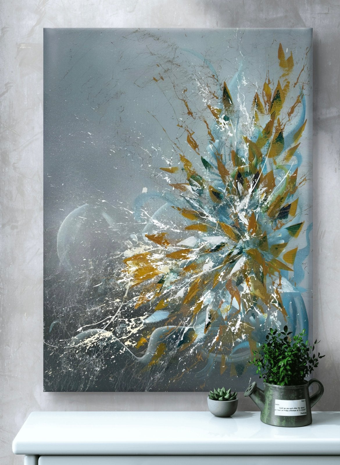 Abstract schilderij 60x80cm, Ophalen of Verzenden