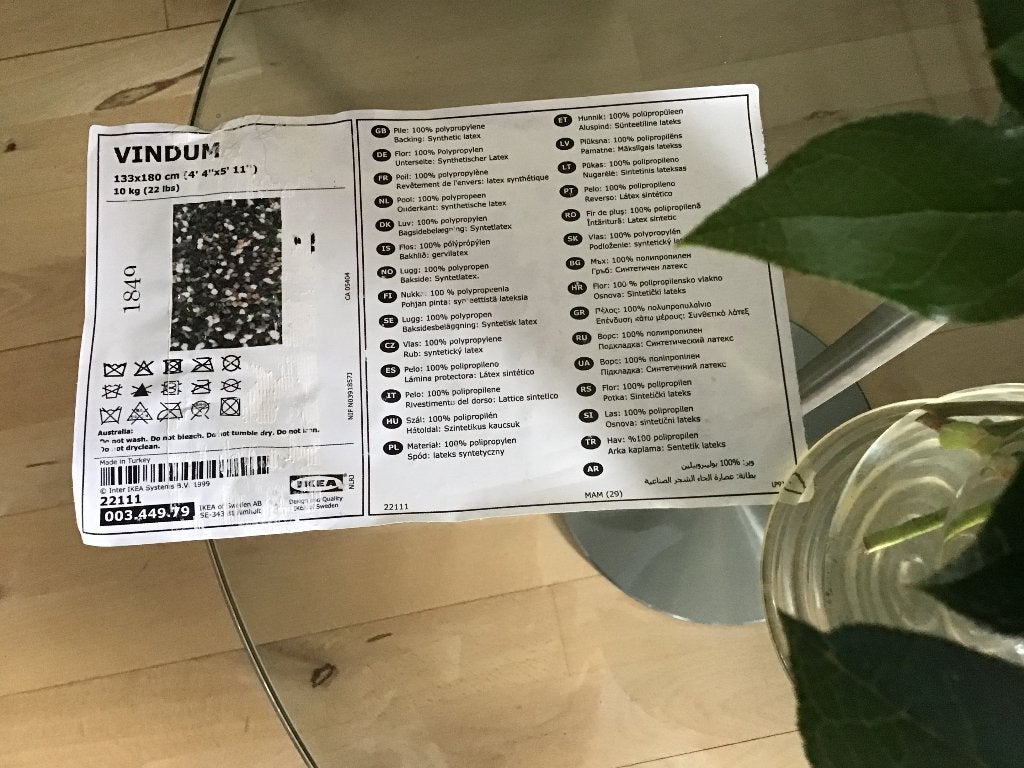 Vloerkleden IKEA Vindum,  2 dezelfde. Prijs per stuk €25, Huis en Inrichting, Stoffering | Tapijten en Kleden, Ophalen, 100 tot 150 cm