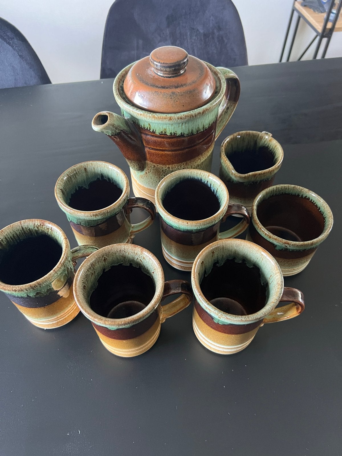 Vintage Ashdale Pottery Koffie/Theeservies - 8 Delig, Ophalen
