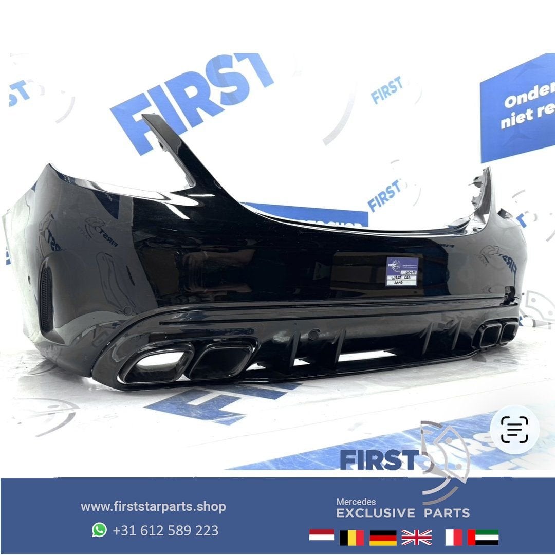 W205 BUMPER C63 AMG ACHTERBUMPER + UITLAATSIERSTUKKEN SET A2, Auto-onderdelen, Carrosserie en Plaatwerk, Gebruikt, -, Ophalen of Verzenden