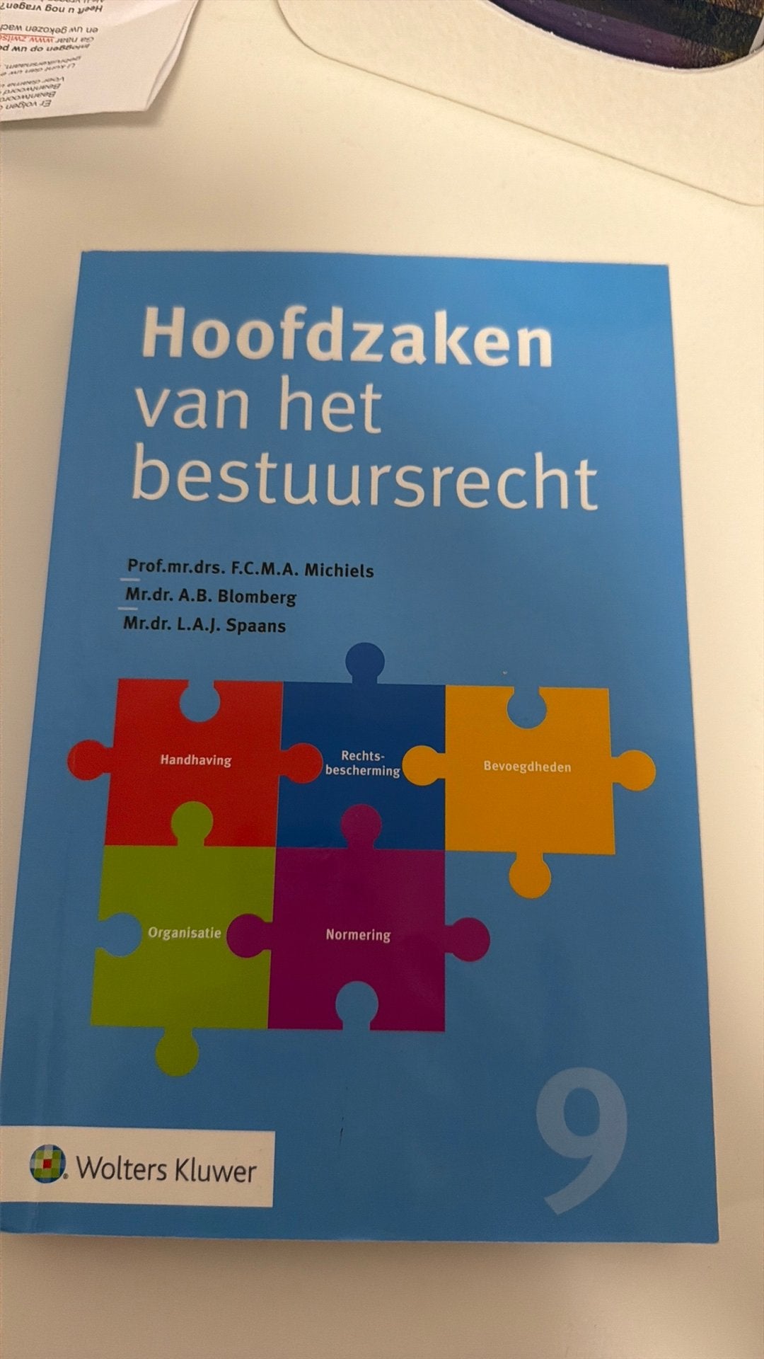L.A.J. Spaans - Hoofdzaken van het bestuursrecht, Sociale wetenschap, Ophalen of Verzenden, Zo goed als nieuw, L.A.J. Spaans; A.B. Blomberg; F.C.M.A. Michiels