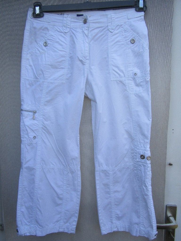 Broek CECIL mt 36/38  wit   7/8  lang **, Verzenden, Wit, Zo goed als nieuw, Maat 36 (S)