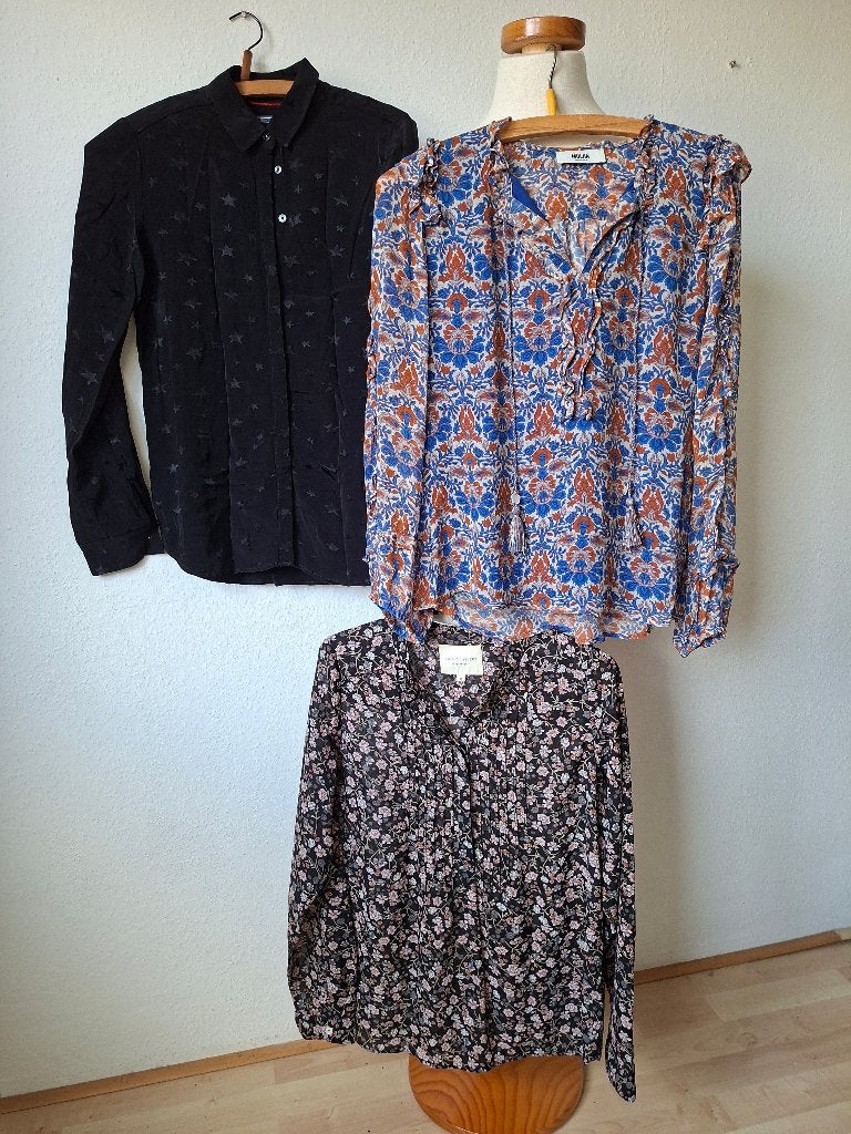 Set van 3 blouses mt XS, Kleding | Dames, Blouses en Tunieken, Verzenden, Zo goed als nieuw, Maat 34 (XS) of kleiner, Overige kleuren