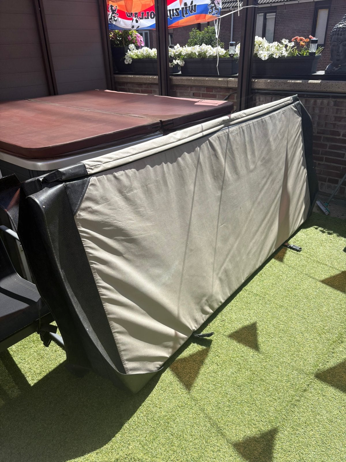 Jacuzzi cover 190x225, Ophalen, Zo goed als nieuw, Afdekzeil