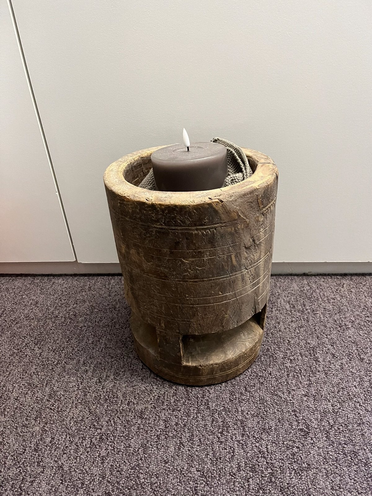 Houten ornament / kaarsenstandaard Aura Peeperkorn, Ophalen, Zo goed als nieuw