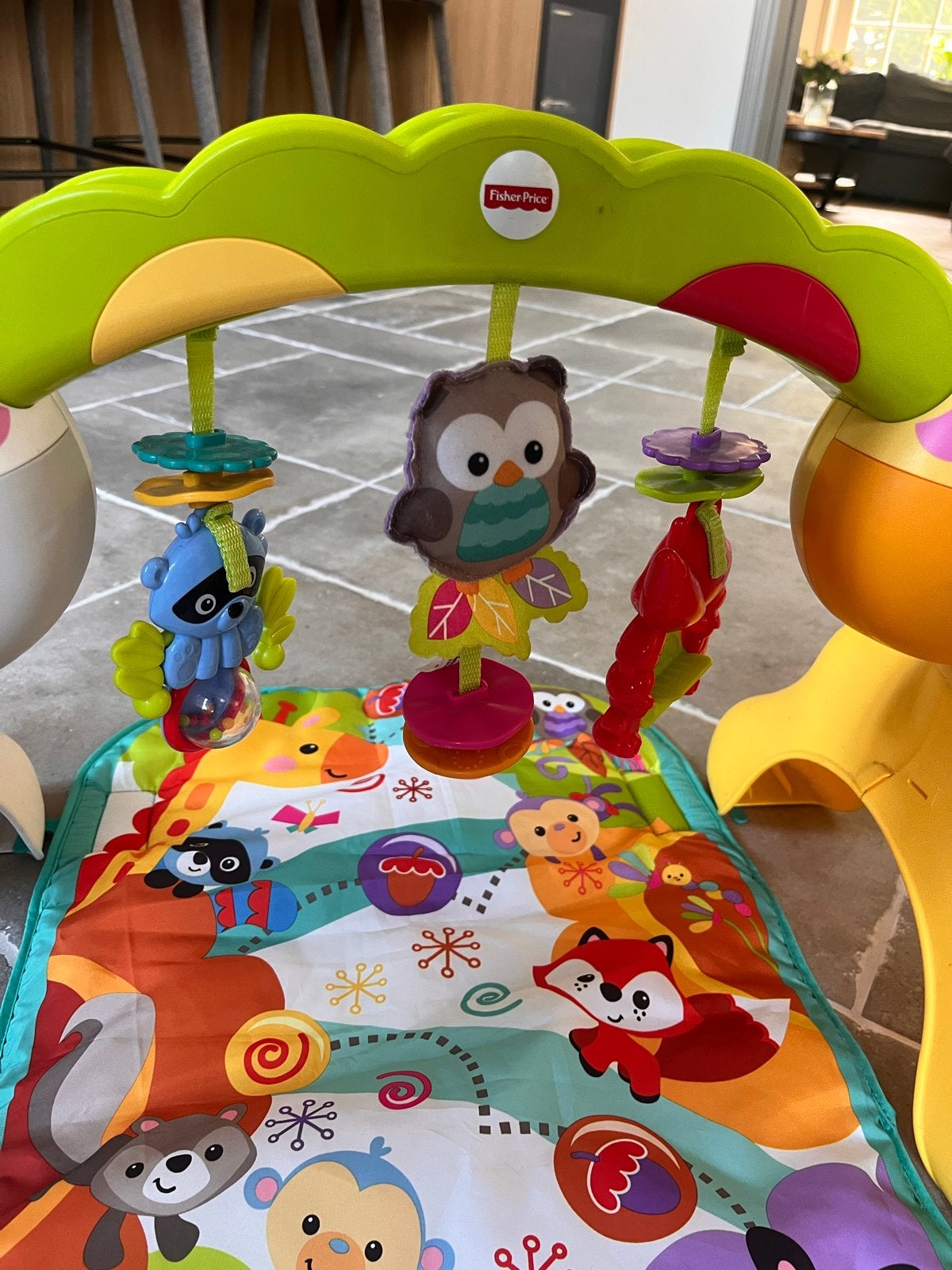 Fisher-Price Speelkleed met Giraffe en Zebra, Ophalen, Zo goed als nieuw, Speelset, Met licht