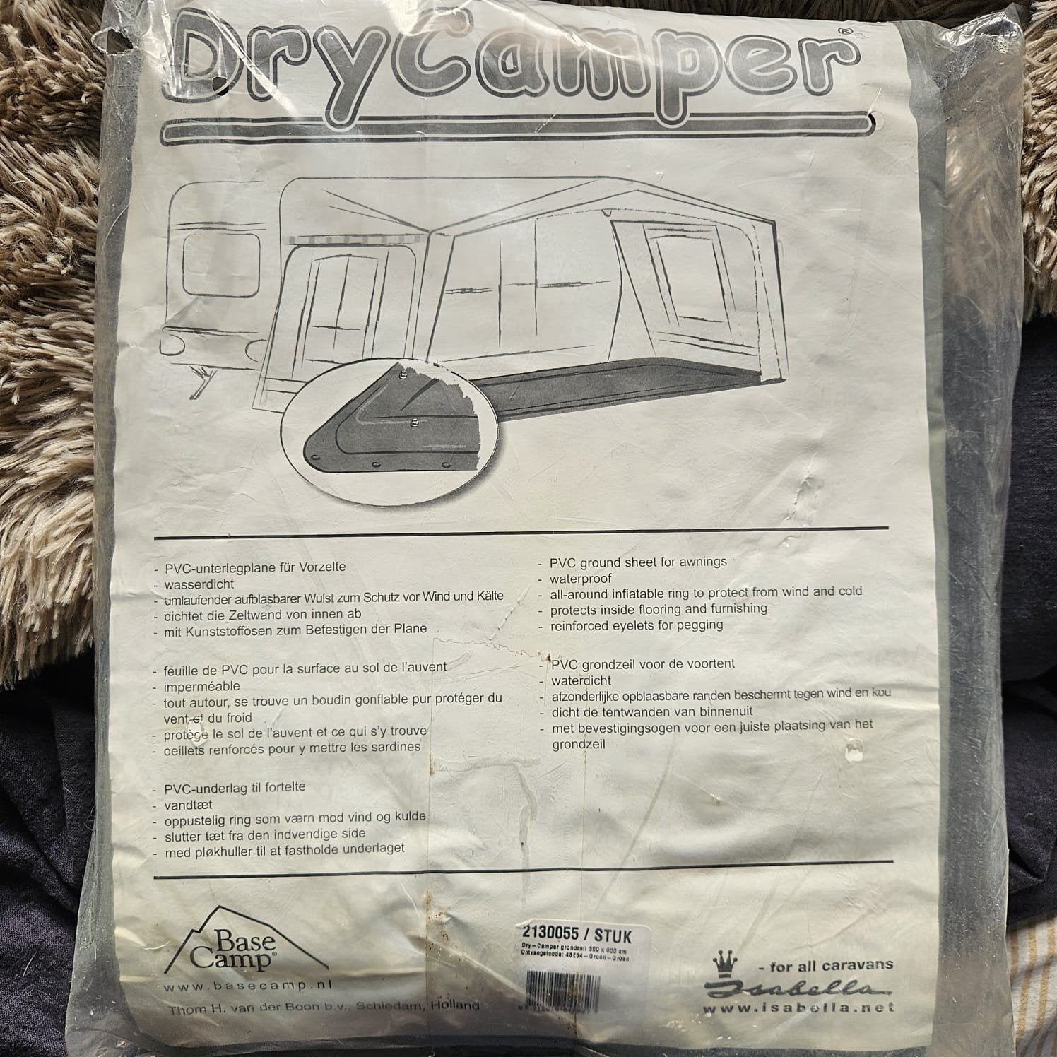 Drycamper PVC grondzeil voor voortent, Ophalen, Nieuw