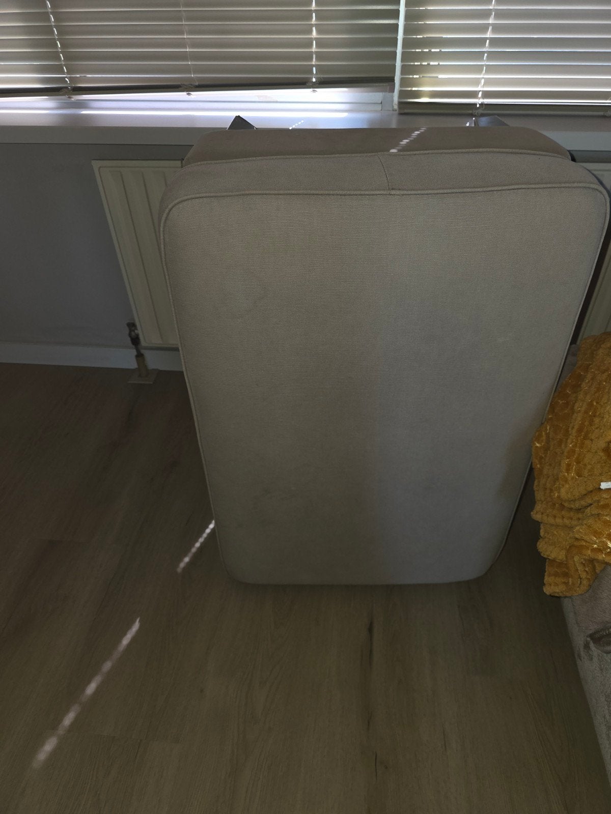 poef taupe 80 l x 54 b, Ophalen, Rond, 50 tot 75 cm