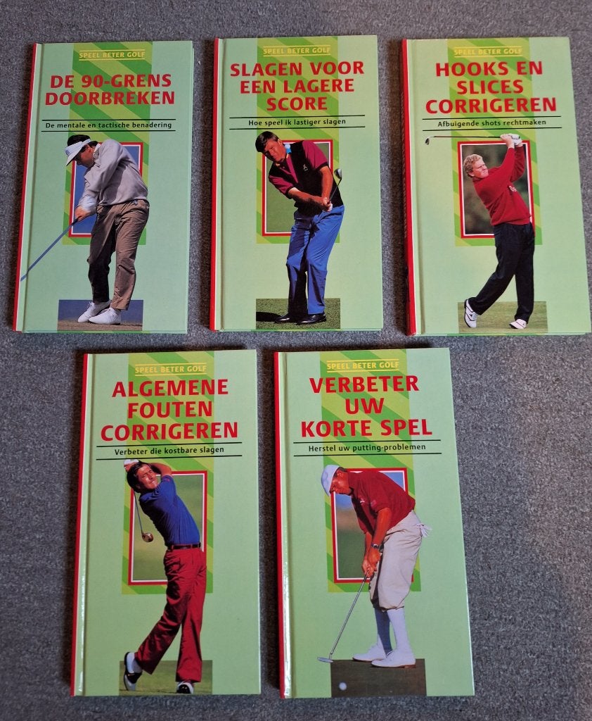 5 INSTRUCTIEBOEKEN - SPEEL BETER GOLF, Sport en Fitness, Ophalen of Verzenden, Nieuw, Overige typen, Overige merken