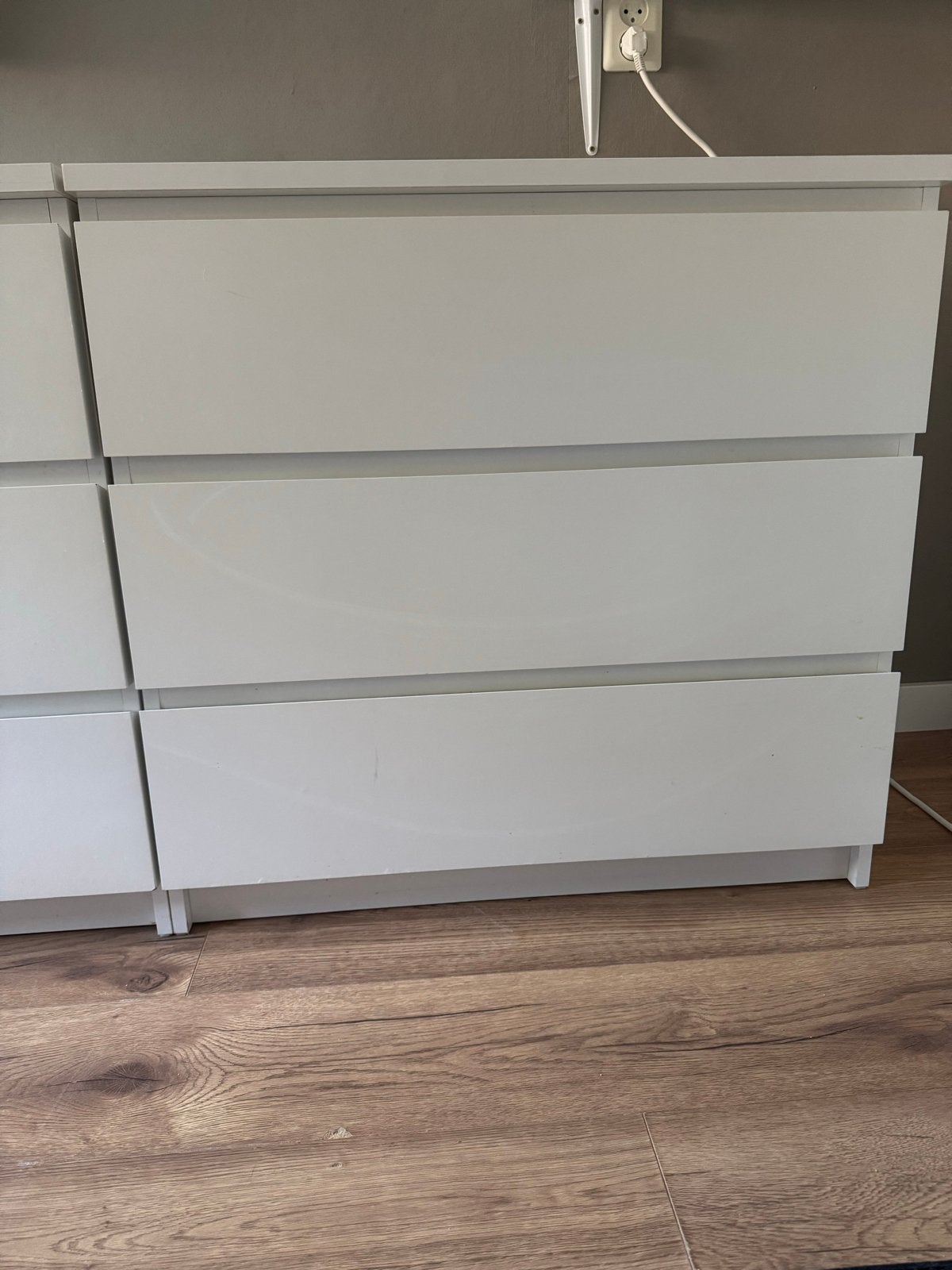 Witte ladekast met 6 laden, Ophalen, Overige materialen, Gebruikt, 100 tot 150 cm