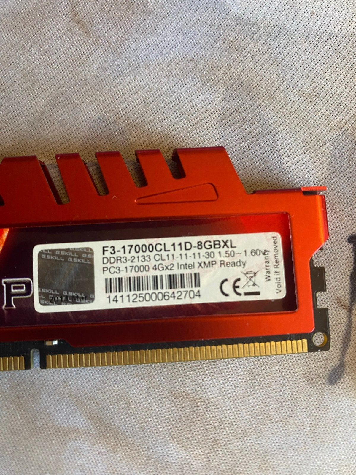 G.Skill Ripjaws X DDR3-2133 8GB (2x4GB) RAM Geheugen, Computers en Software, RAM geheugen, 8 GB, DDR3, Ophalen of Verzenden, Zo goed als nieuw
