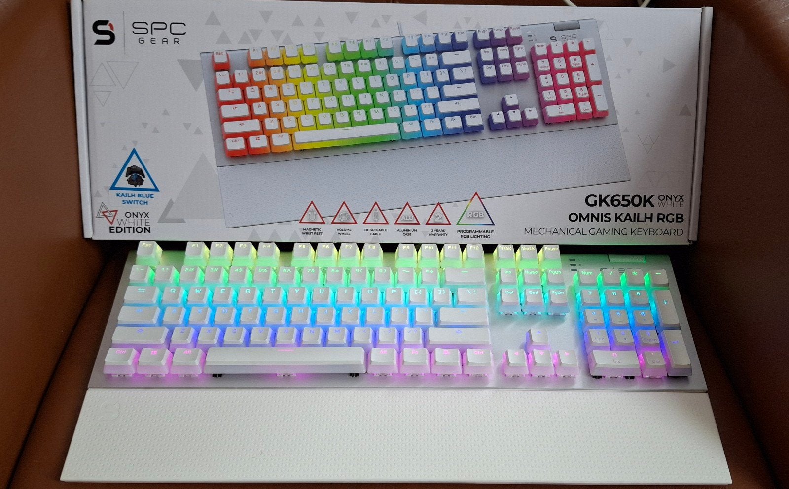 SPC Gear GK650K Omnis gaming Toetsenbord, Ophalen, Zo goed als nieuw, Verlichte toetsen, Qwerty