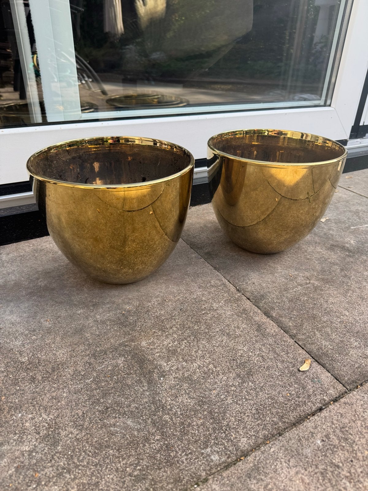 Set van 2 bloempotten/plantenbakken, Ophalen, Gebruikt, Minder dan 30 cm, Minder dan 60 cm