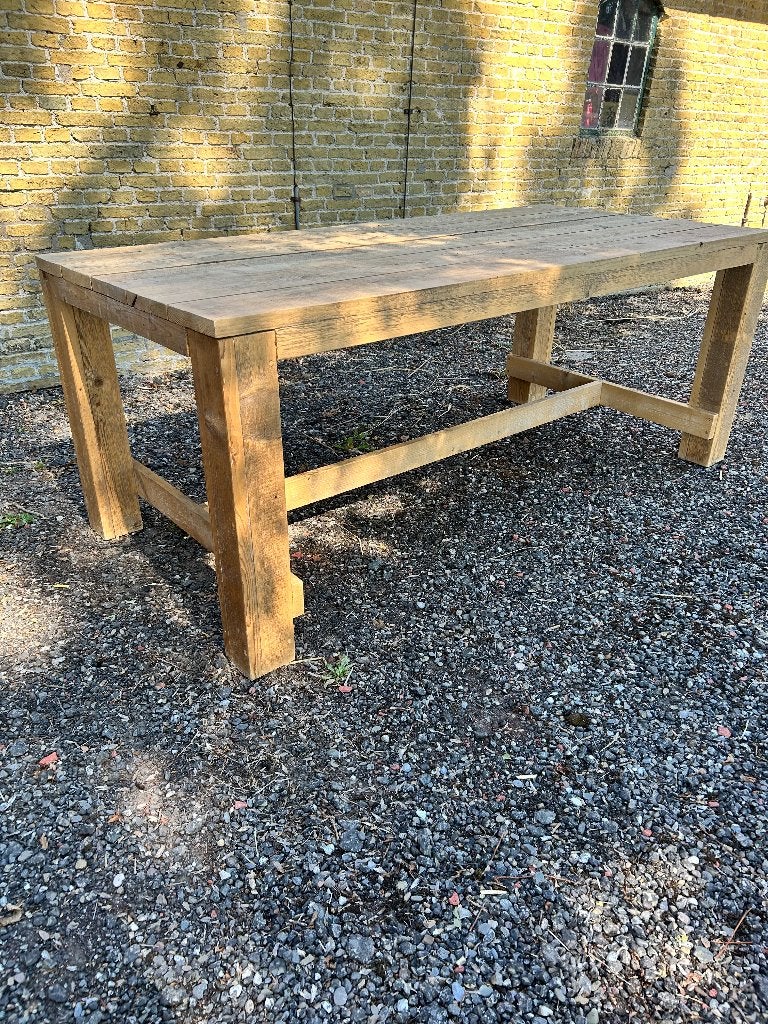 Tafel steigerhout, Ophalen, Gebruikt, 200 cm of meer, 50 tot 100 cm