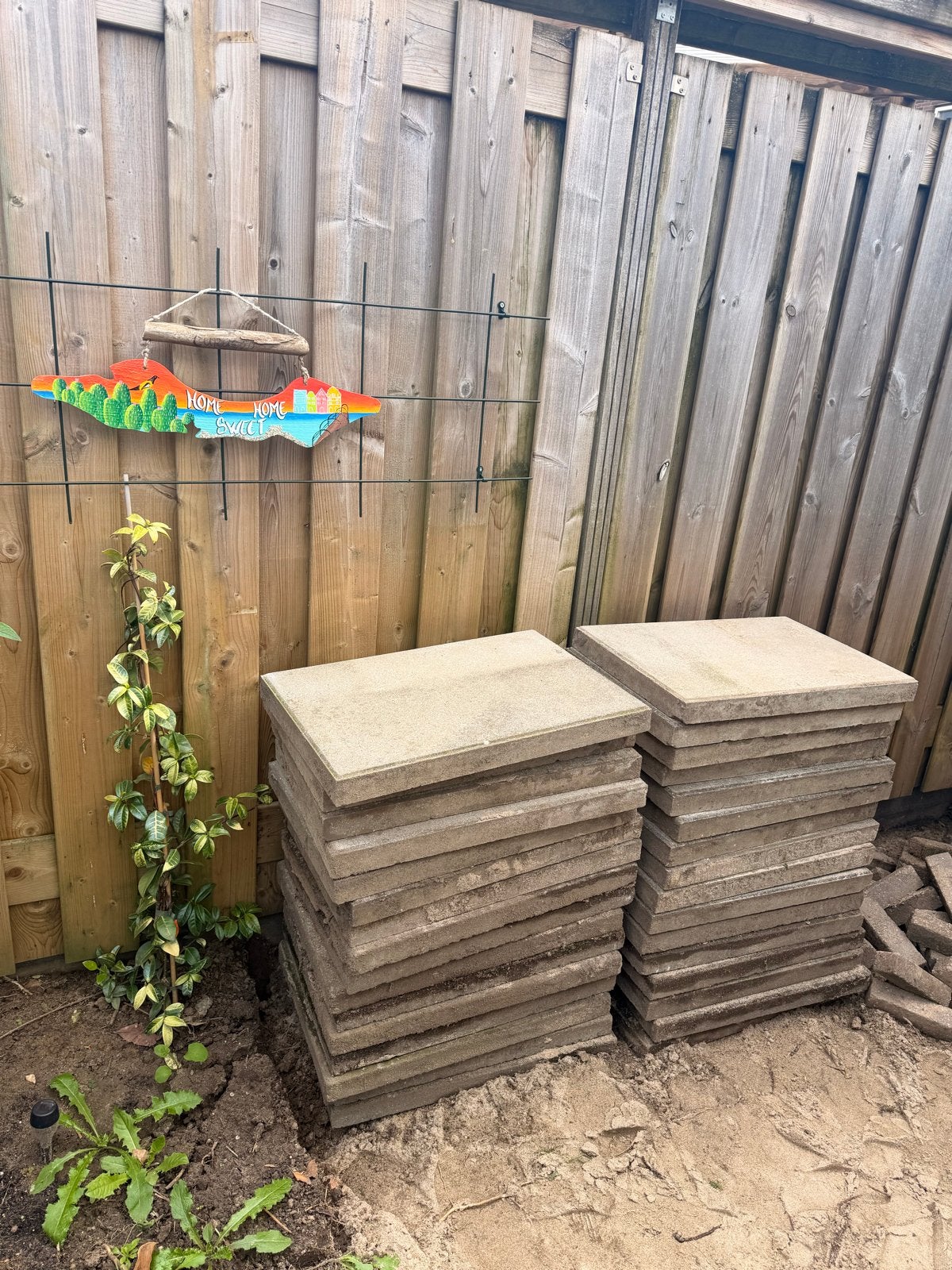 GRATIS gebruikte terrastegels - 60x40, Ophalen, Gebruikt, 10 m² of meer, Beton