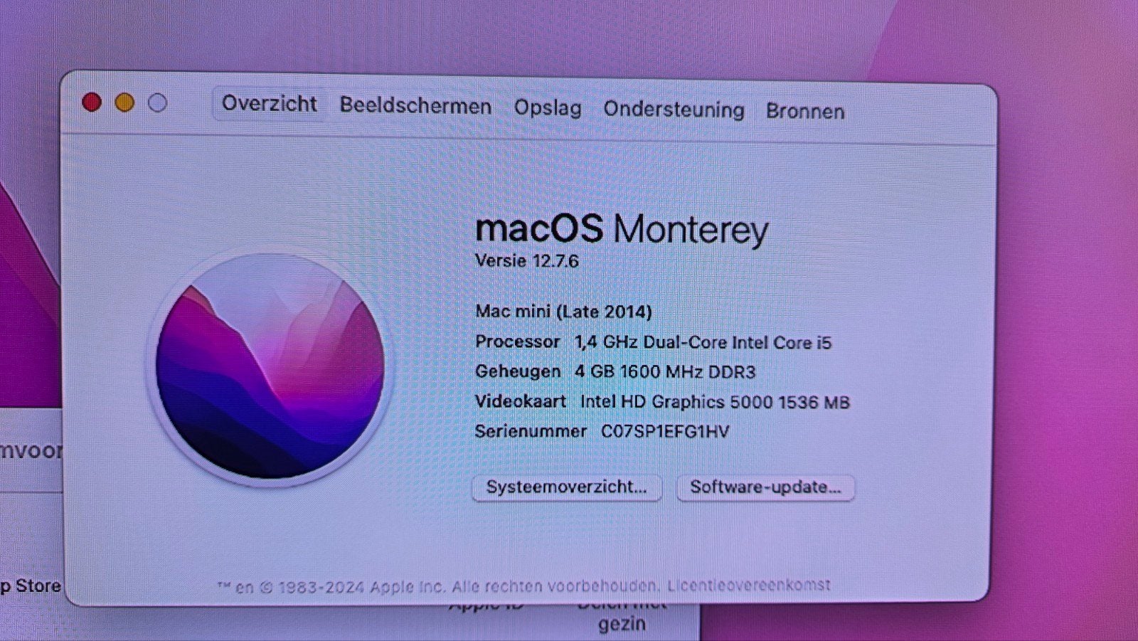 Mac mini (Late 2014) - 1.4 GHz Dual-Core Intel Core i5, Computers en Software, Gebruikt, HDD, Minder dan 2 Ghz, Ophalen of Verzenden