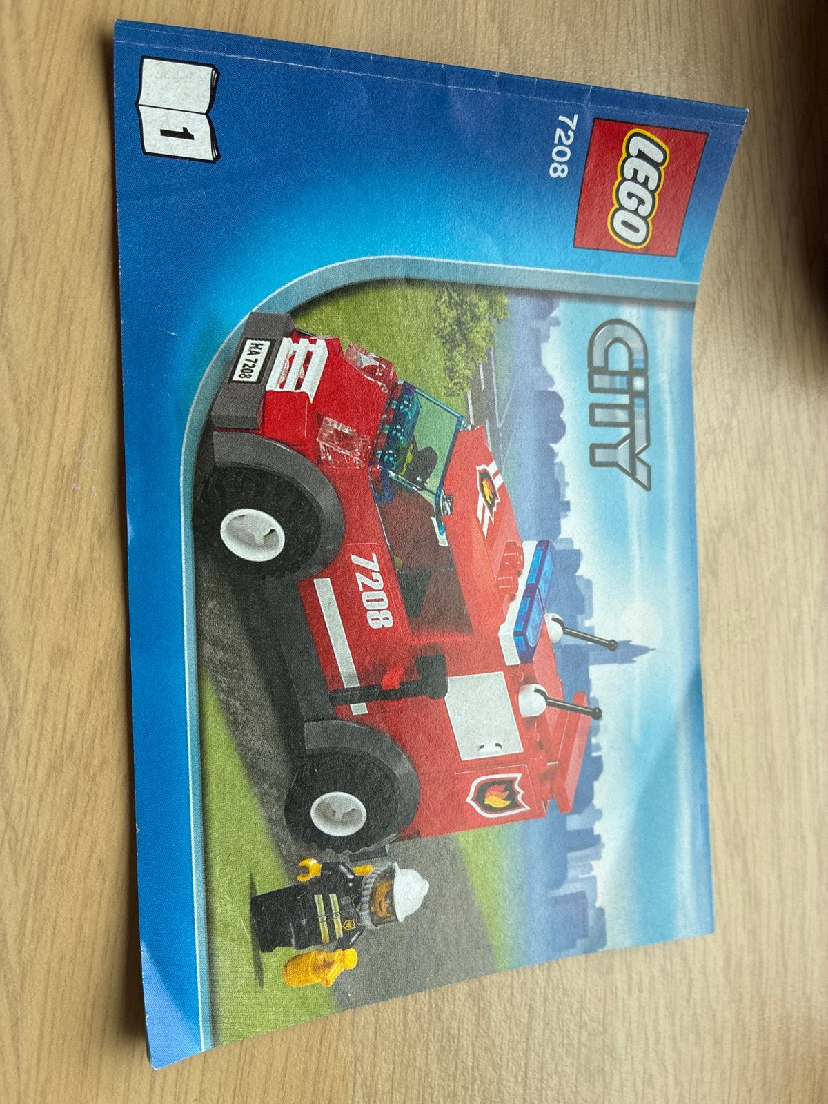 Lego City Brandweerwagen 7208 met minifiguur en instructies, Kinderen en Baby's, Speelgoed | Duplo en Lego, City, Lego, Ophalen of Verzenden