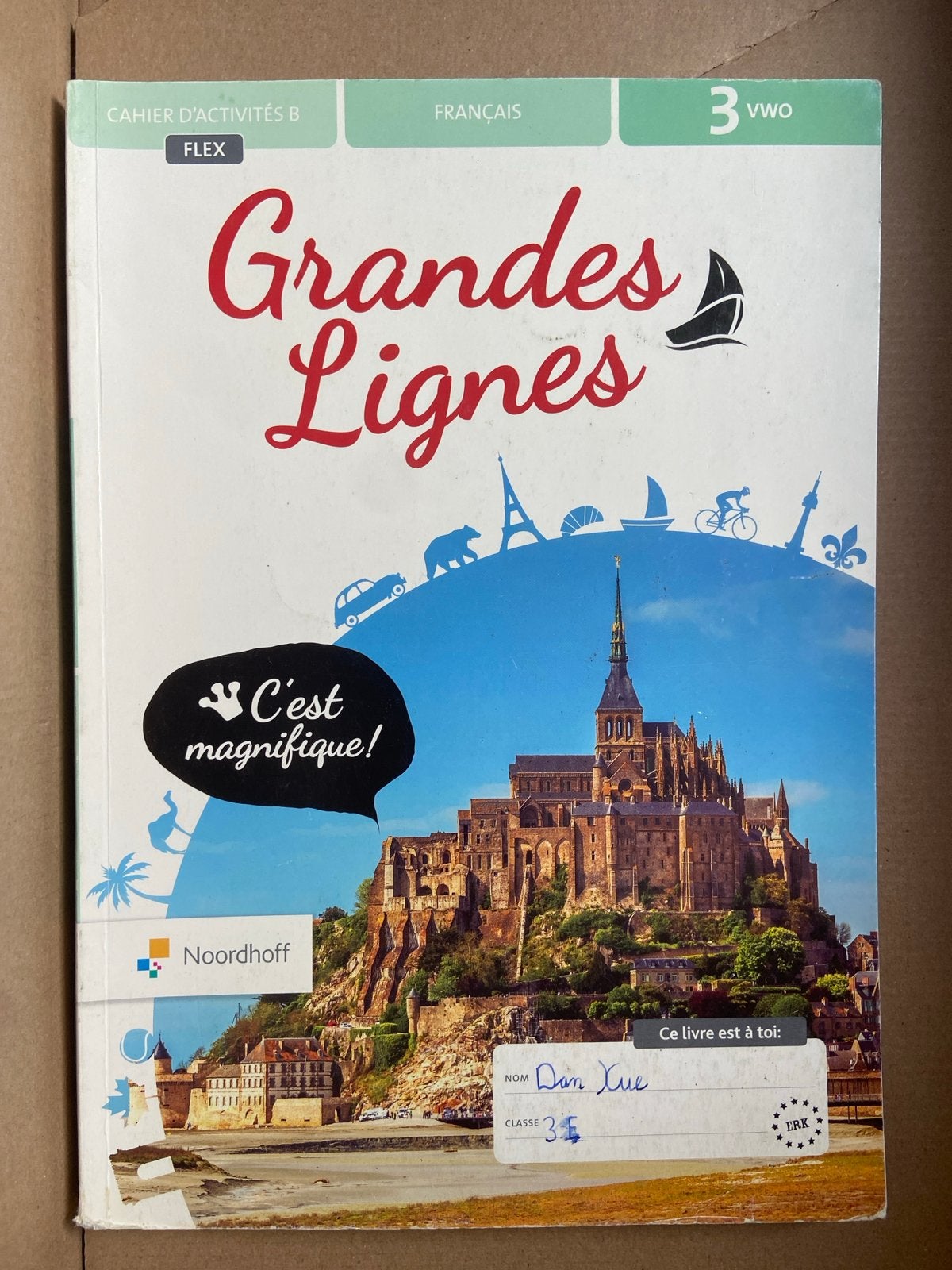 Grandes Lignes Cahier d'activités B Frans 3 VWO, Ophalen of Verzenden, Zo goed als nieuw, VWO, Frans