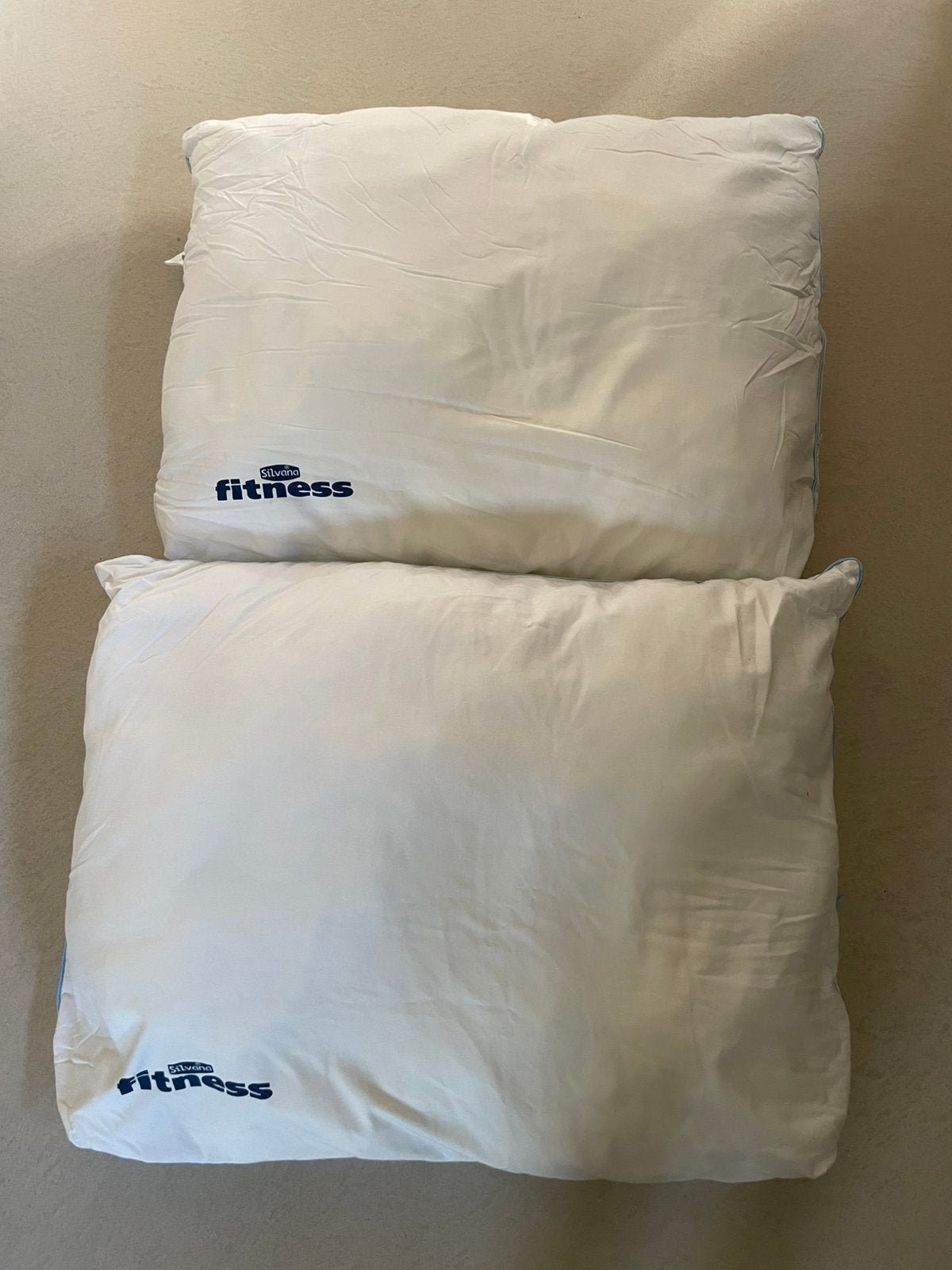 Silvana Fitness hoofdkussens bed 50x60cm 2 stuks, Gebruikt, Eenpersoons, Wit, Katoen