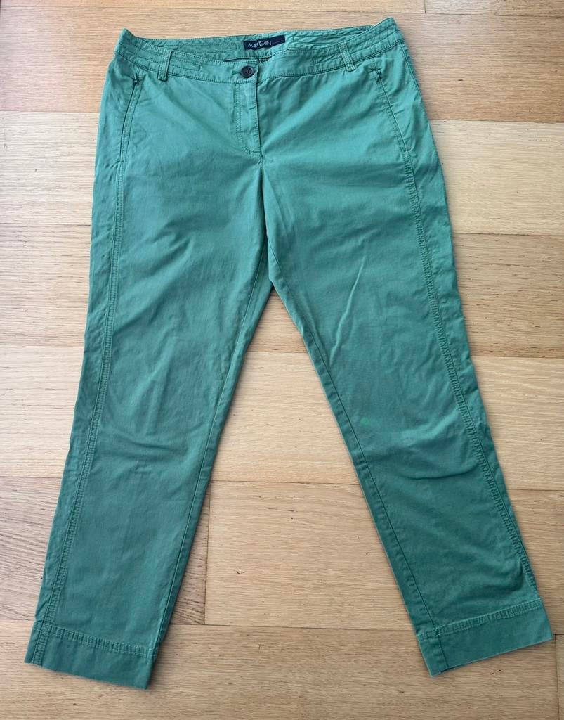 Marccain groene broek mt 4, Kleding | Dames, Maat 38/40 (M), Ophalen of Verzenden, Zo goed als nieuw, Lang