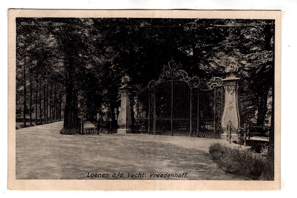 Loenen aan de Vecht De weg naar  Vreedenhoff 1927, Verzenden, 1920 tot 1940, Gelopen, Utrecht