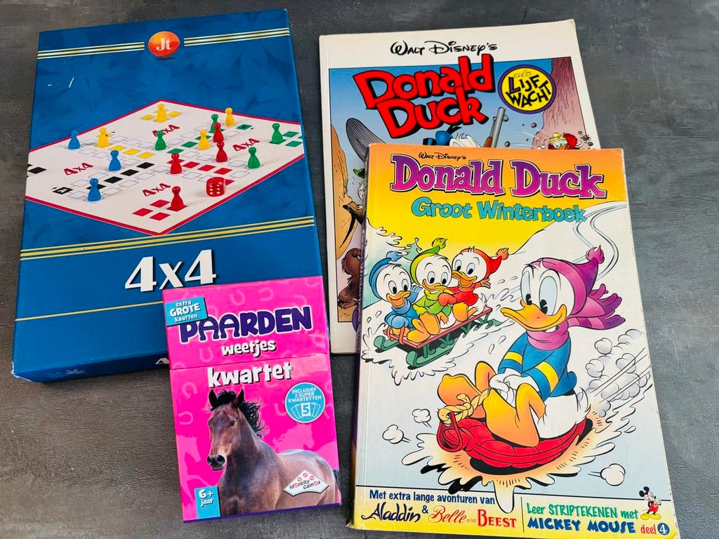 Spelletjes en Donald Duck boeken, Een of twee spelers, Ophalen of Verzenden, Gebruikt