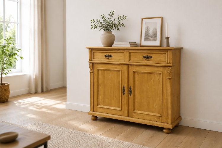 Grenen ladekast Grenen Commode dressoir landelijke stijl, Huis en Inrichting, Kasten | Ladekasten, 100 tot 150 cm, Ophalen of Verzenden