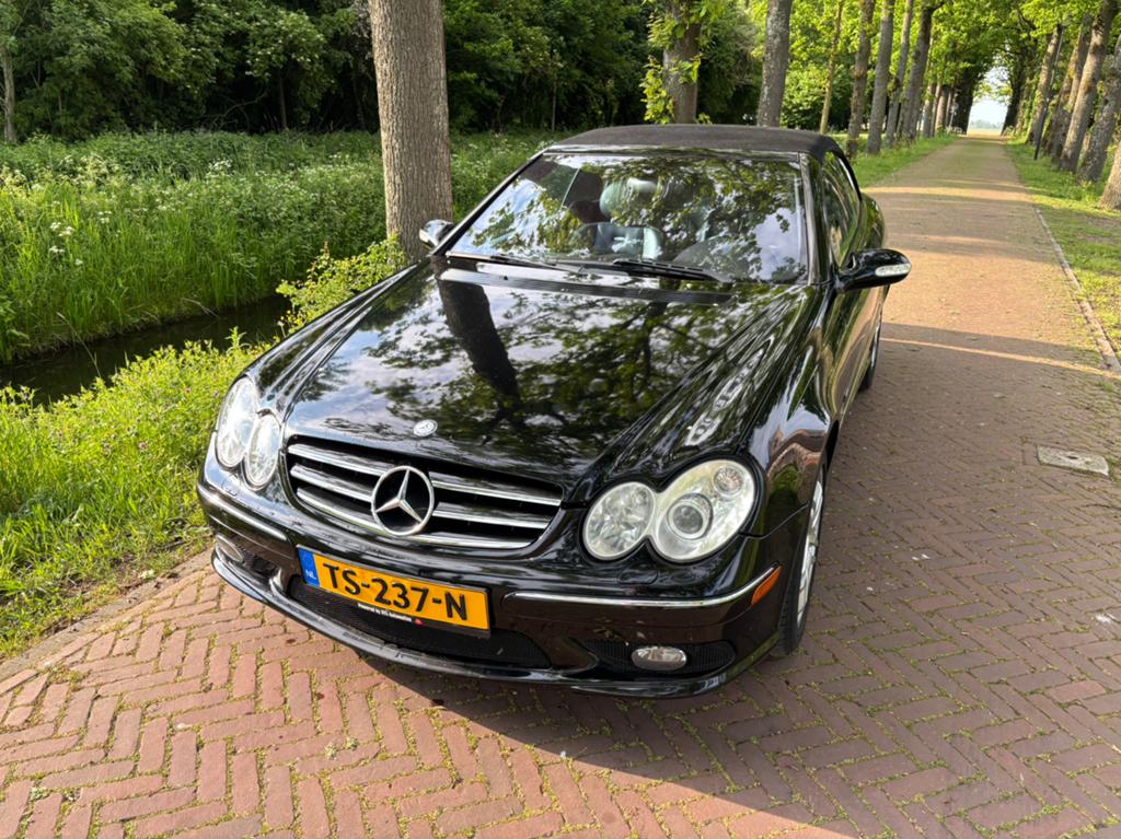 Mercedes CLK 55 AMG cabrio cabriolet V8 Zeldzaam, Auto's, Automaat, Stoelverwarming, Achterwielaandrijving, Zwart