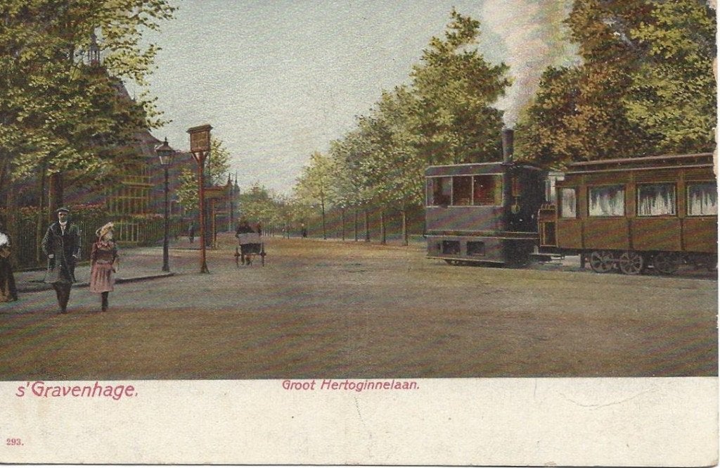 's Gravenhage, Groot Hertoginnelaan, Stoomtram, Volk, Verzamelen, Ophalen of Verzenden, Voor 1920, Ongelopen, Zuid-Holland