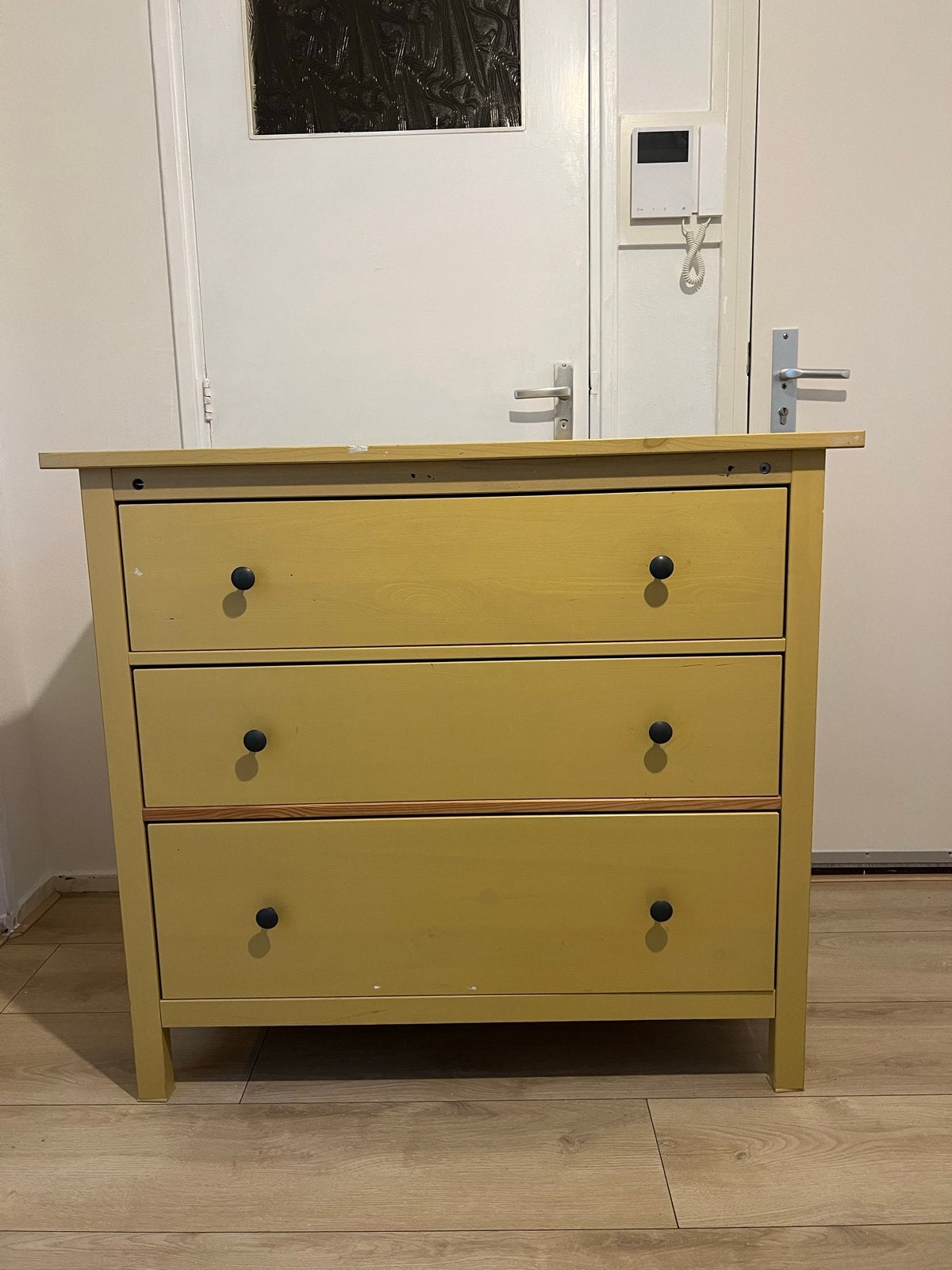 Gele ladekast met 3 laden - Gebruikt, Gebruikt, 3 of 4 laden, Minder dan 100 cm, 25 tot 50 cm
