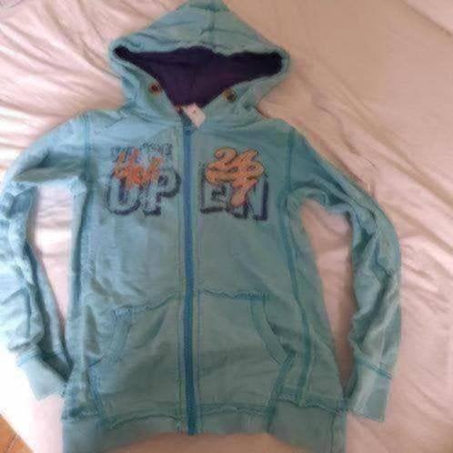 Blauw vest 122, Kinderen en Baby's, Kinderkleding | Maat 122, Verzenden, Zo goed als nieuw, Jongen of Meisje, Trui of Vest