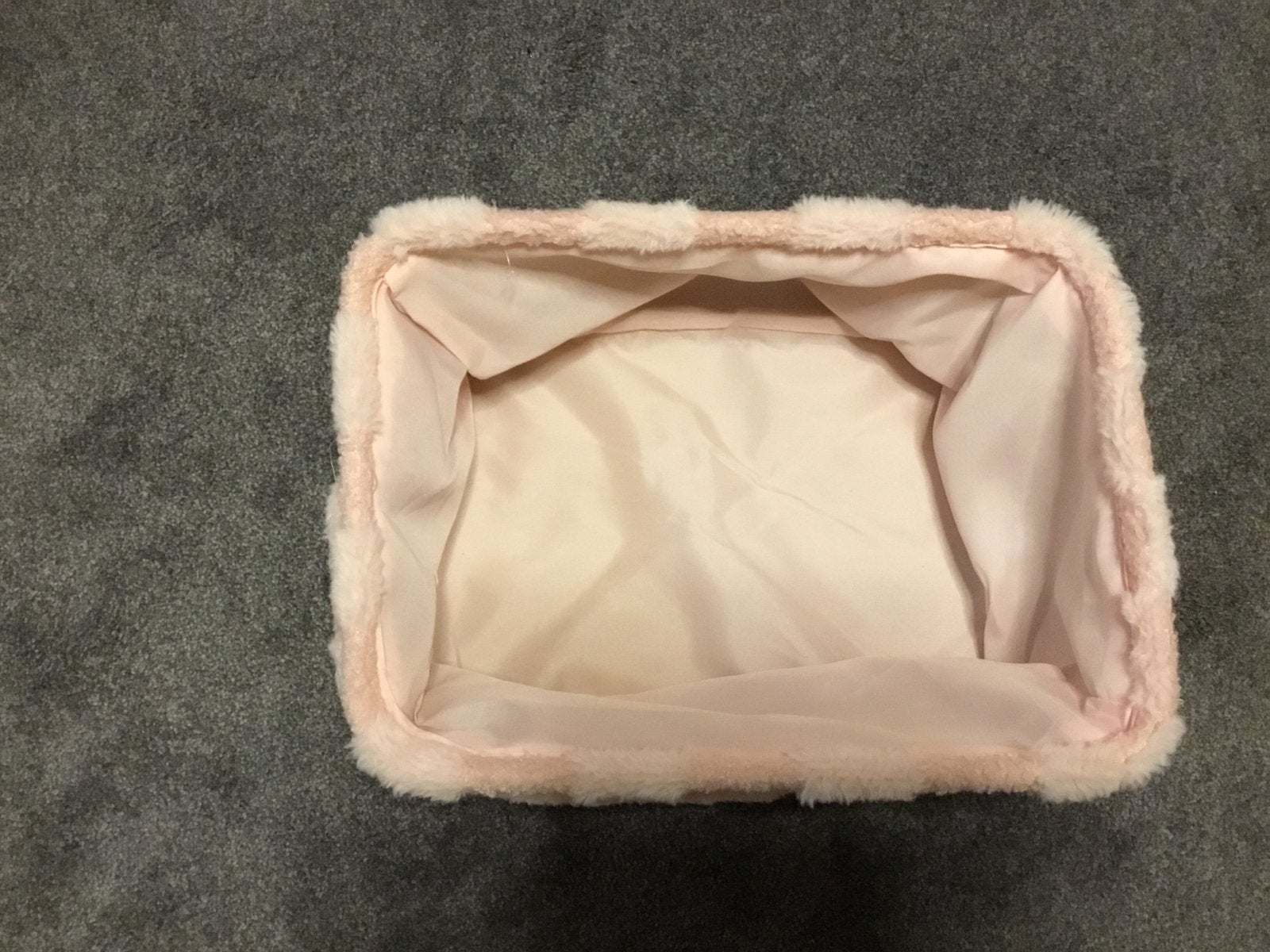 Roze en wit geblokte opbergmand, Roze, Ophalen of Verzenden, Zo goed als nieuw, Modern
