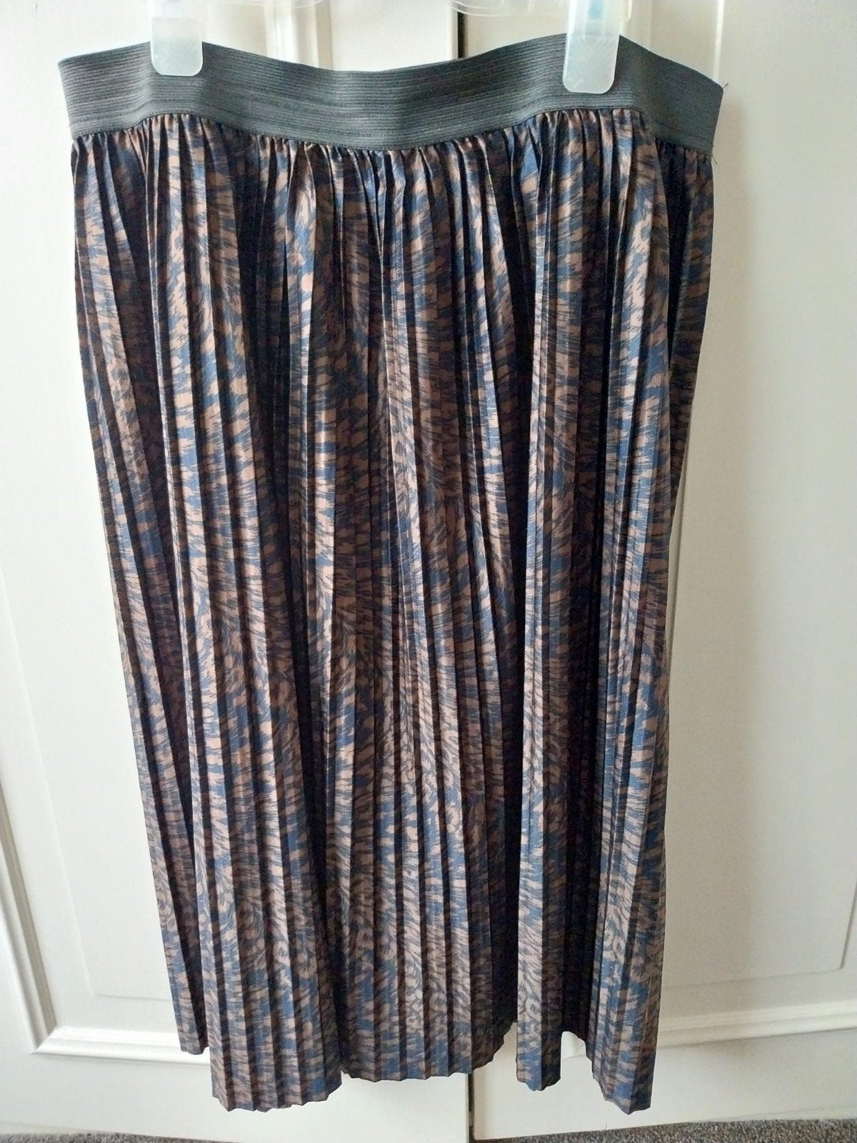 JDY geplooide midi rok met print - Maat L, Bruin, Maat 42/44 (L), Ophalen of Verzenden, Zo goed als nieuw