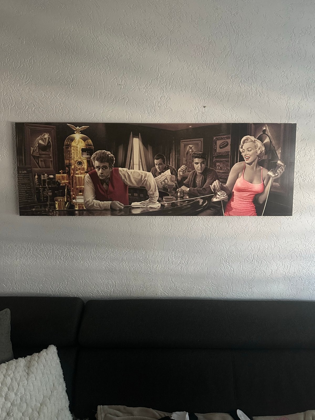 Marilyn Monroe, James Dean, Elvis Presley schilderij, Ophalen, 50 – 75, Gebruikt, Schilderij