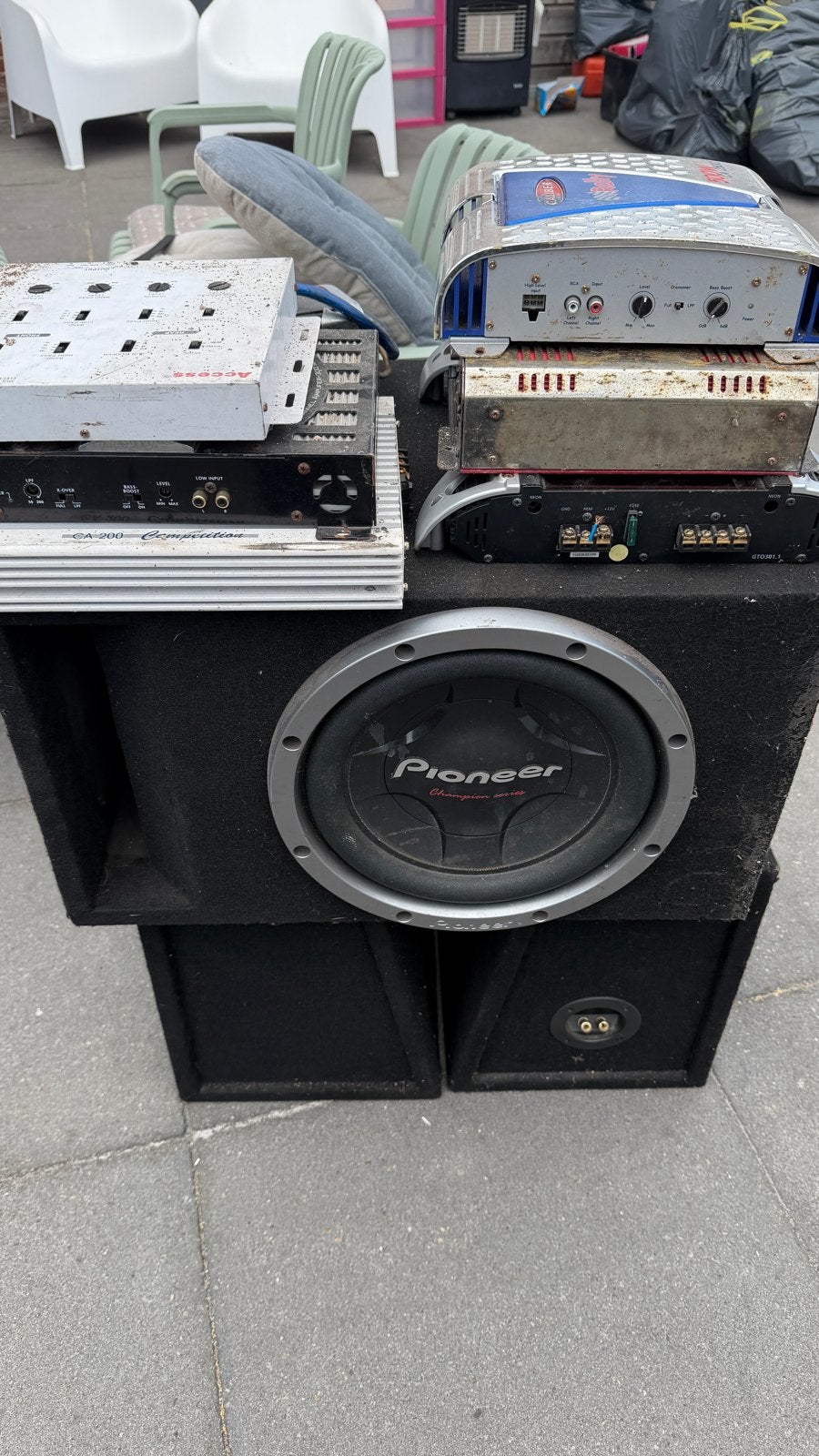 Auto audio set: Subwoofers, versterkers, crossovers, Ophalen, Gebruikt