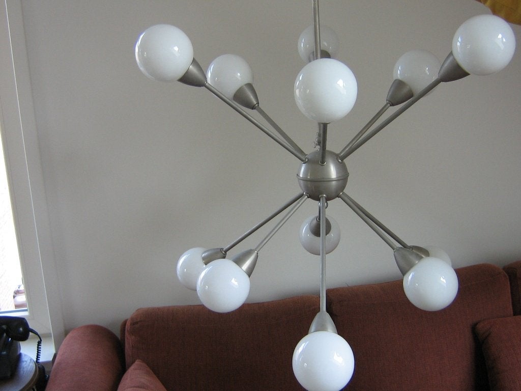 Sputnik hanglamp, Ophalen, Zo goed als nieuw, Glas, E14 (klein)