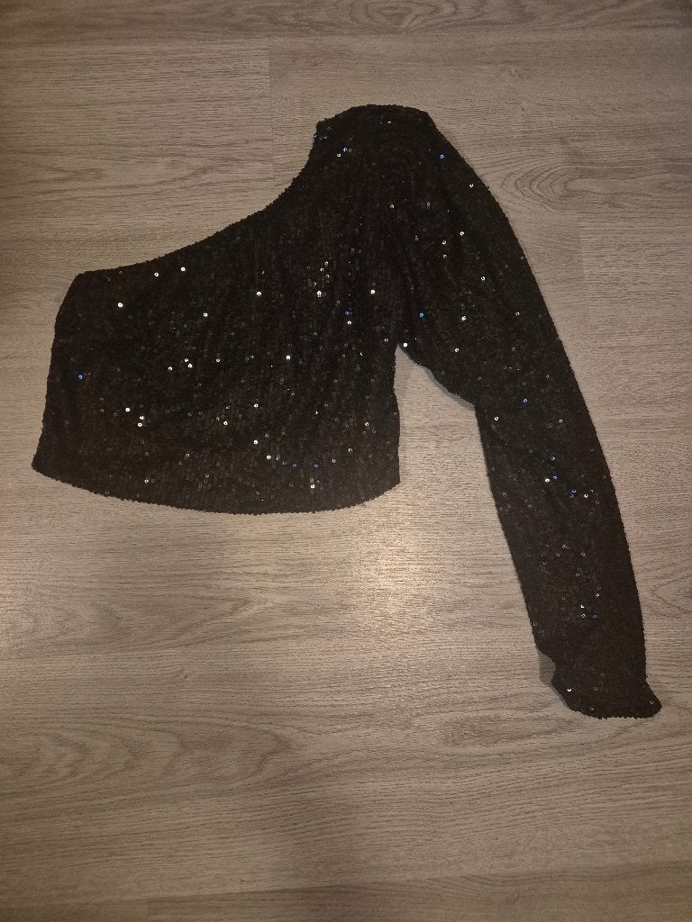 Top met glitters, Zwart, Lvcilia, Ophalen of Verzenden, Zo goed als nieuw