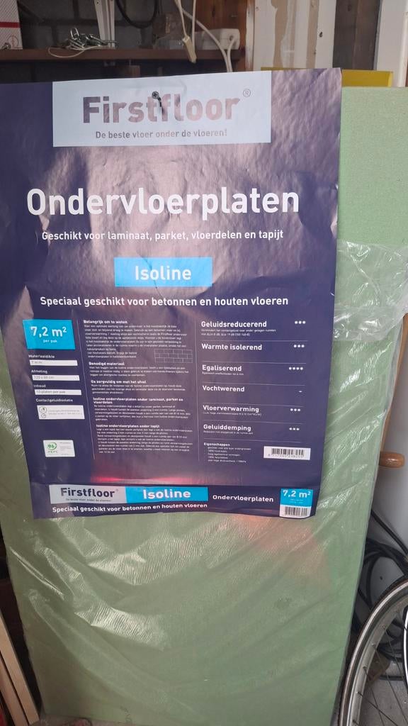 Vloerisolatie platen - 8 stuks, bijna 6m², Doe-het-zelf en Verbouw, Isolatie en Afdichting, Ophalen of Verzenden