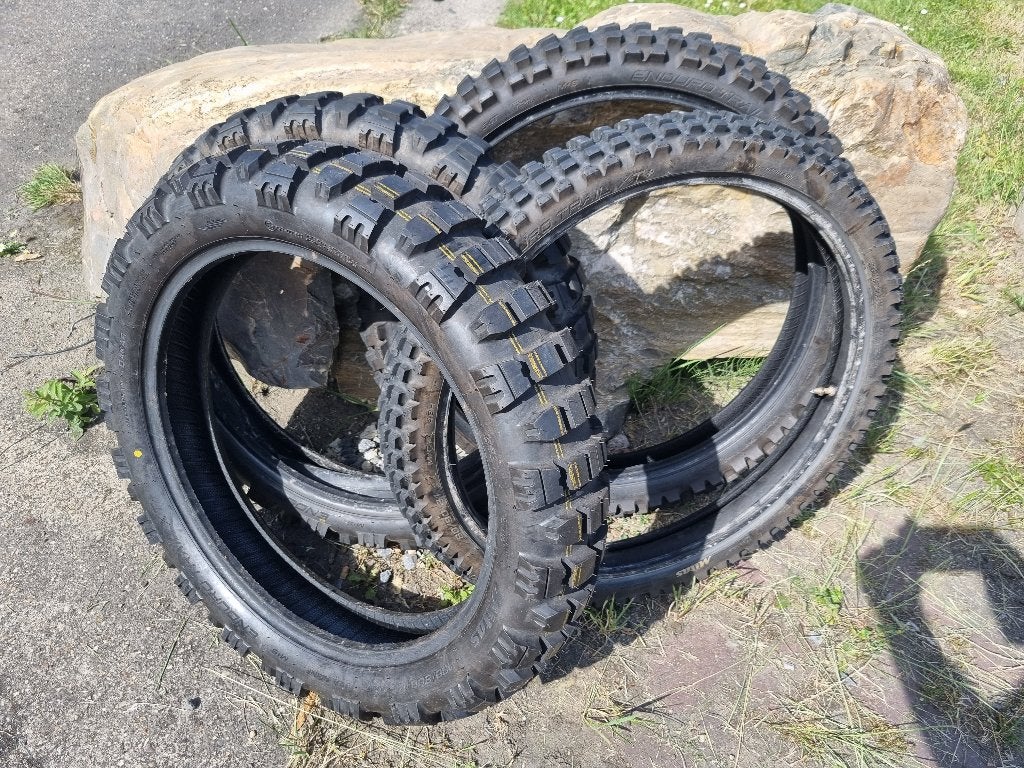 Mitas Enduro XT+ motorbanden set 18/21 inch, Motoren, Ophalen, Gebruikt