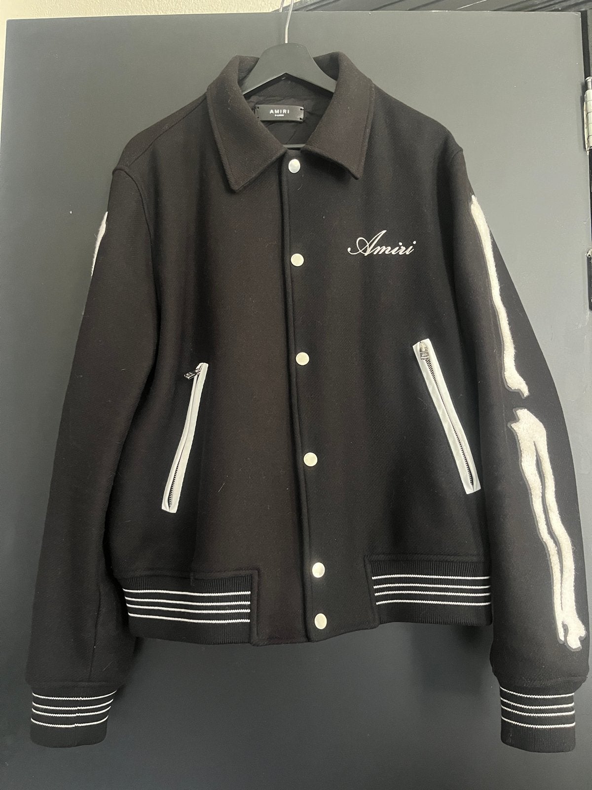 Originele Amiri Varsity Jacket - Zo goed als nieuw, Ophalen of Verzenden, Zo goed als nieuw, Maat 56/58 (XL), Zwart