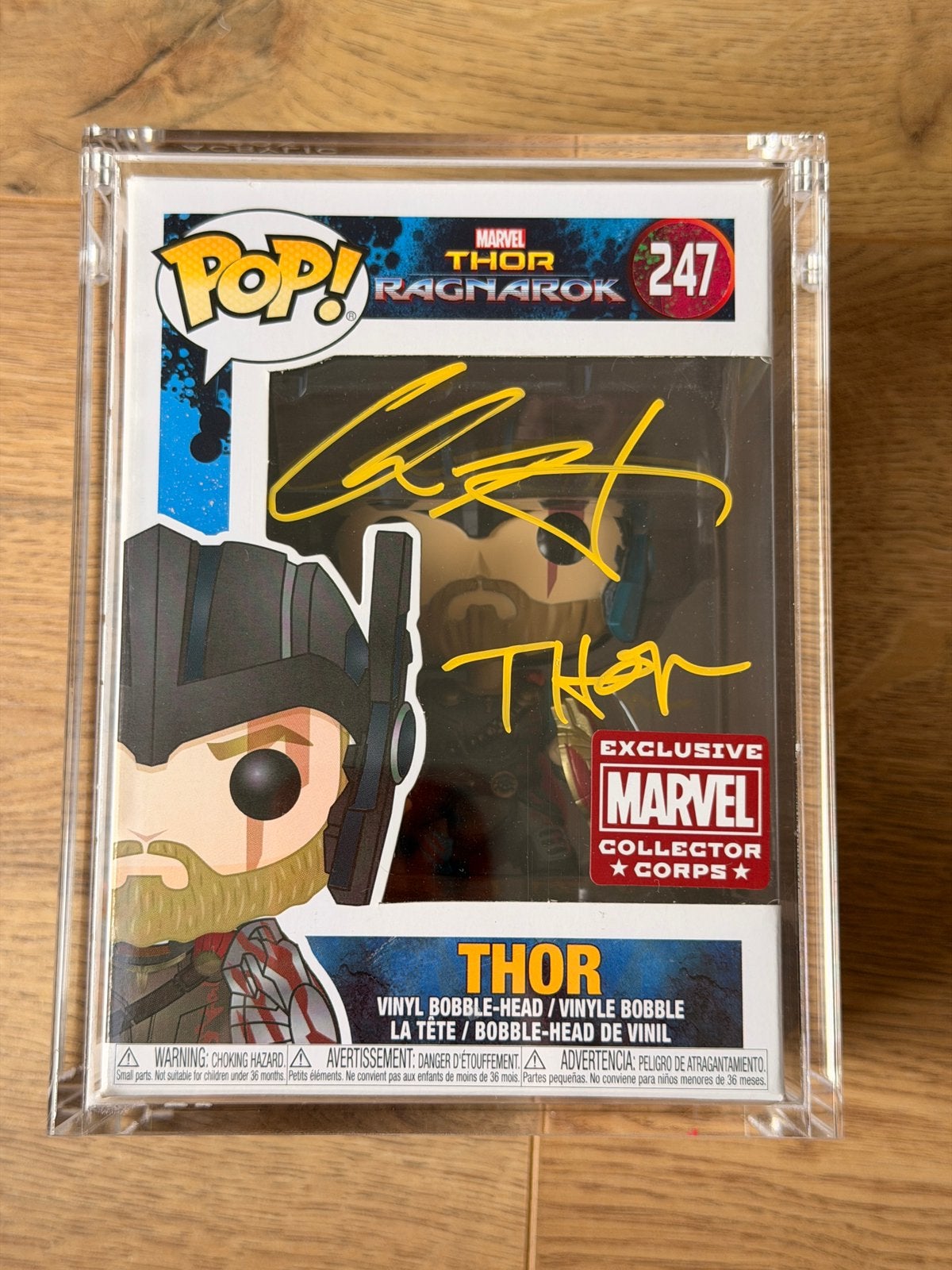 Chris Hemsworth Signed Thor Funko – SWAU, Ophalen of Verzenden, Zo goed als nieuw
