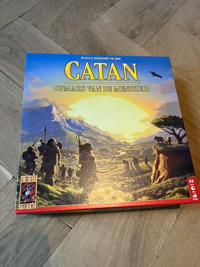 Bordspel Catan: Opmars van de Mensheid - Zo goed als nieuw, Drie of vier spelers, Ophalen of Verzenden, Zo goed als nieuw