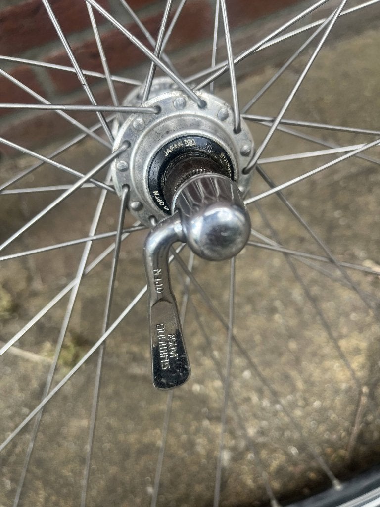 wielset racefiets vintage (dura ace naven), Gebruikt, Overige materialen, Shimano, Racefiets