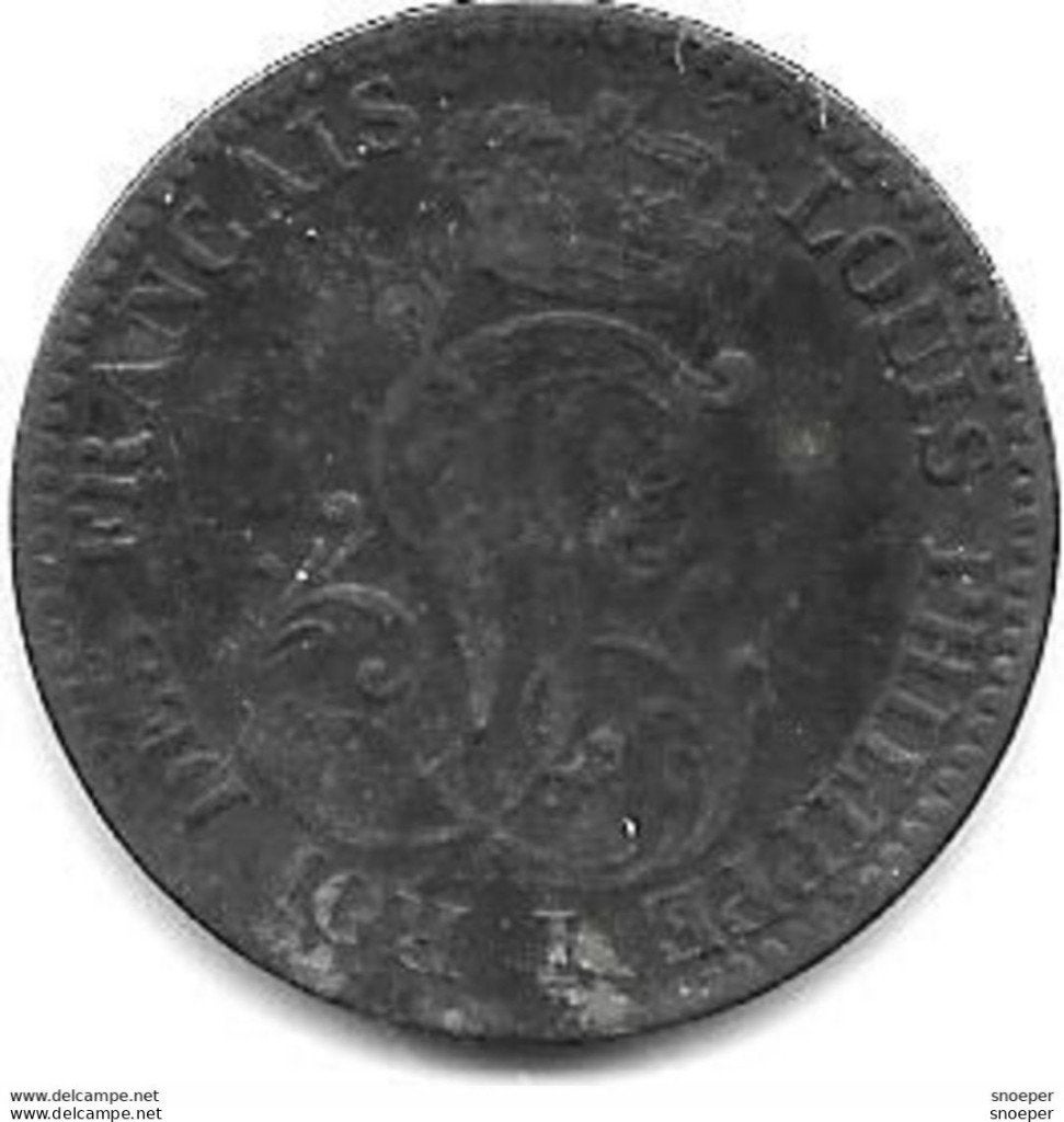 french guiana 10 centimes 1846 km A2 vf+, Postzegels en Munten, Ophalen of Verzenden, Zuid-Amerika, Losse munt