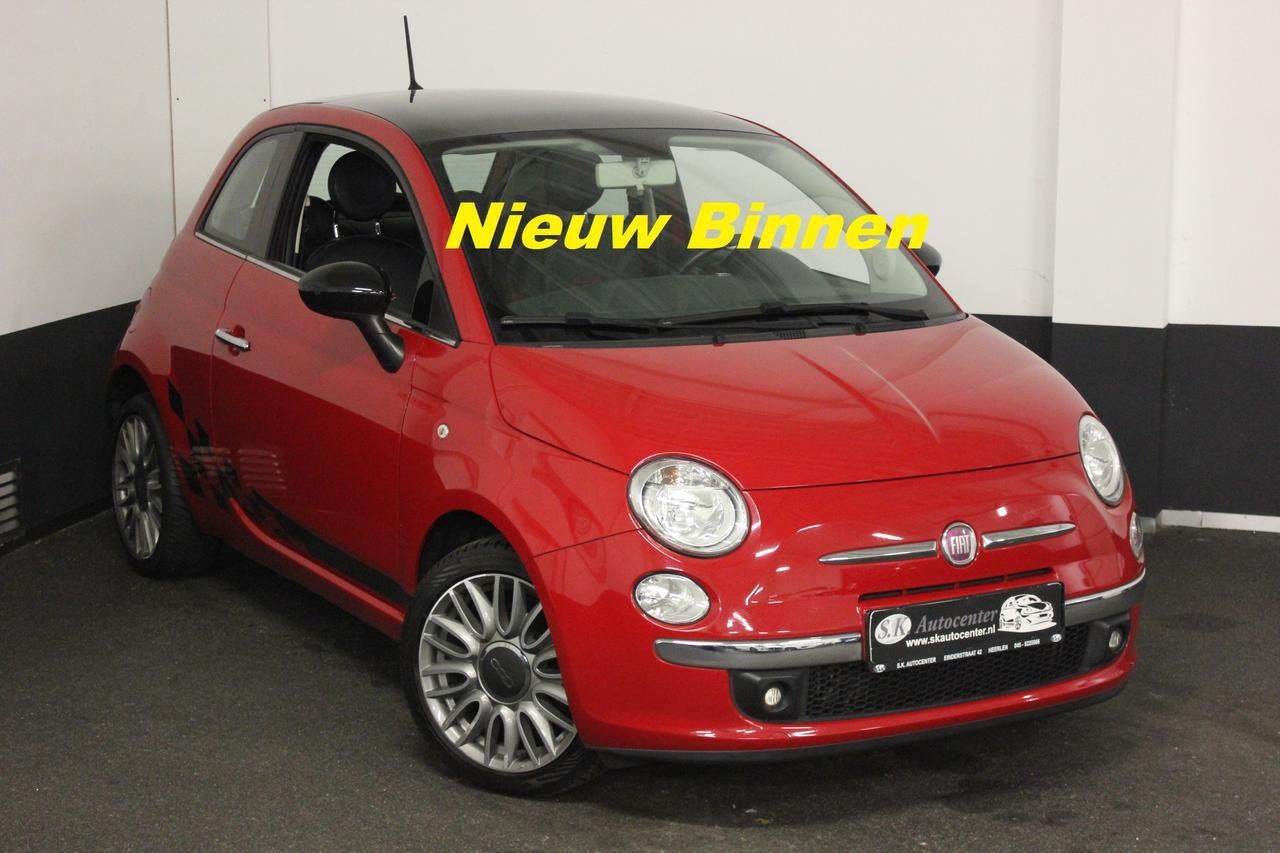 Fiat 500 AUTOMAAT SPORT TWIN AIR*PANO*CLIMA*LEER*MOOI., Auto's, Fiat, Automaat, Gebruikt, Zwart, Met garantie (alle)