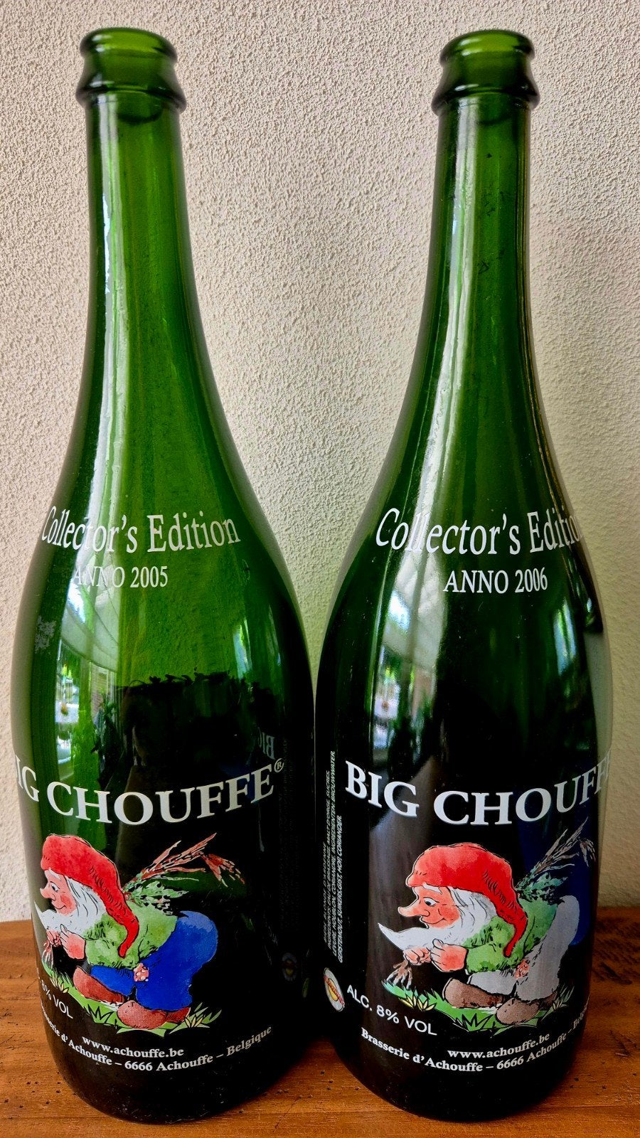 Lege BIG CHOUFFE fles bier 2005+2006 collectors edition 1,5L, Ophalen of Verzenden, Zo goed als nieuw, Flesje(s), Overige merken