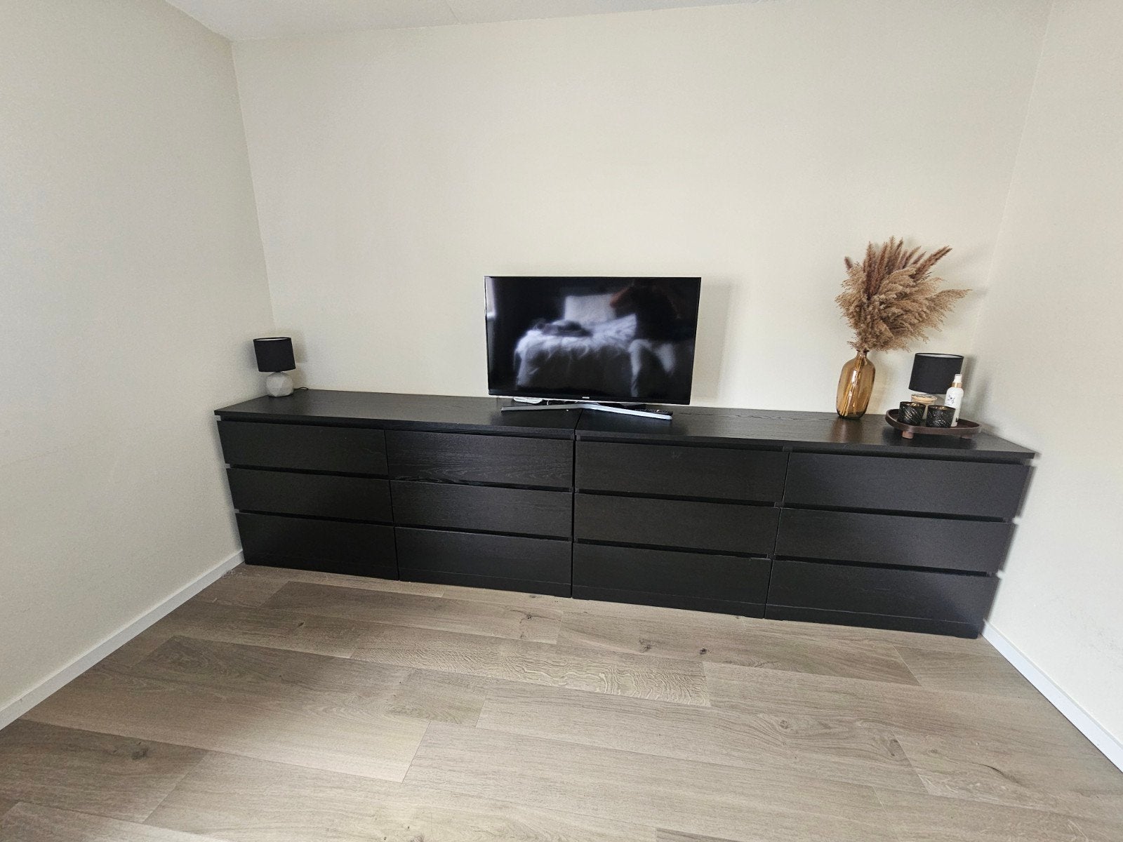 1x IKEA MALM Ladekast 6 lades, 160cm, donkerbruin, Ophalen, 5 laden of meer, 150 tot 200 cm, Zo goed als nieuw