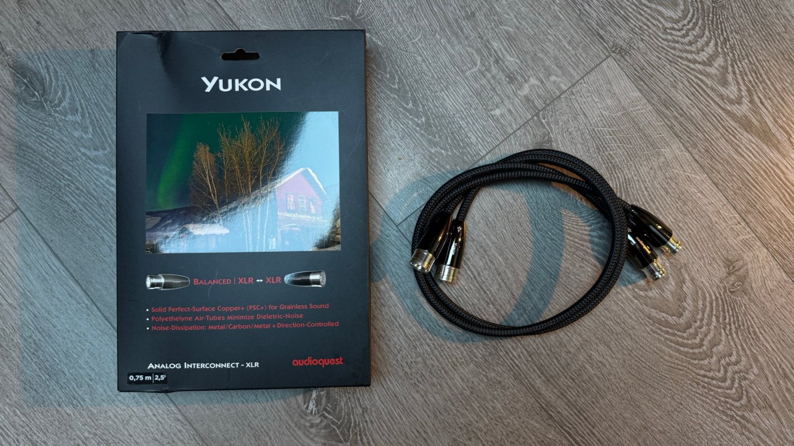 Audioquest Yukon XLR | 2 x 75cm, Ophalen of Verzenden, Zo goed als nieuw, Minder dan 2 meter, Interlink-kabel